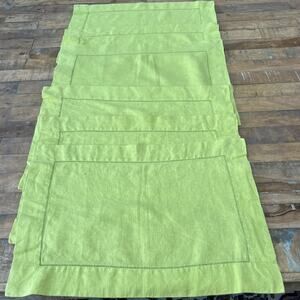 Apple Woven Linen Napkins Set Of 6 18.5" x 12"